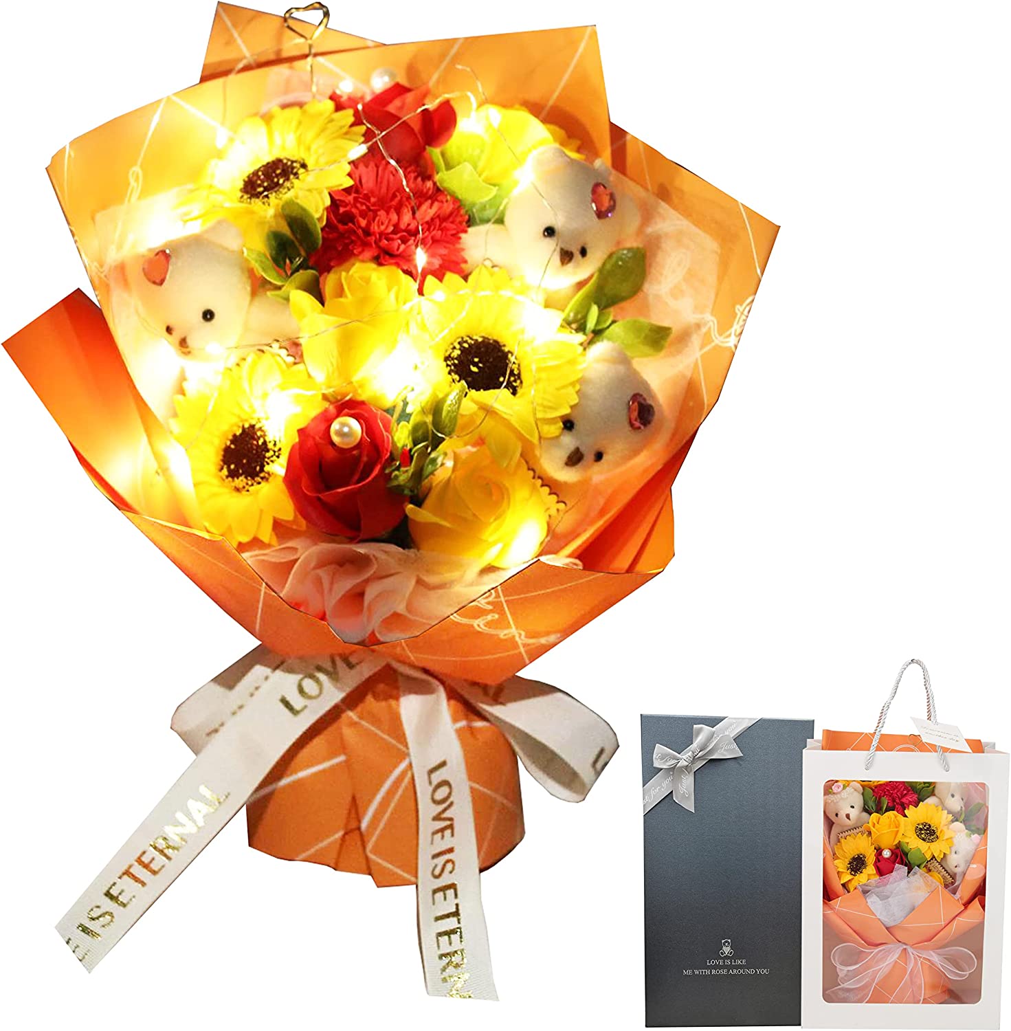 楽天市場】ソープフラワー花束 敬老の日 母の日フラワーギフト バラ 18