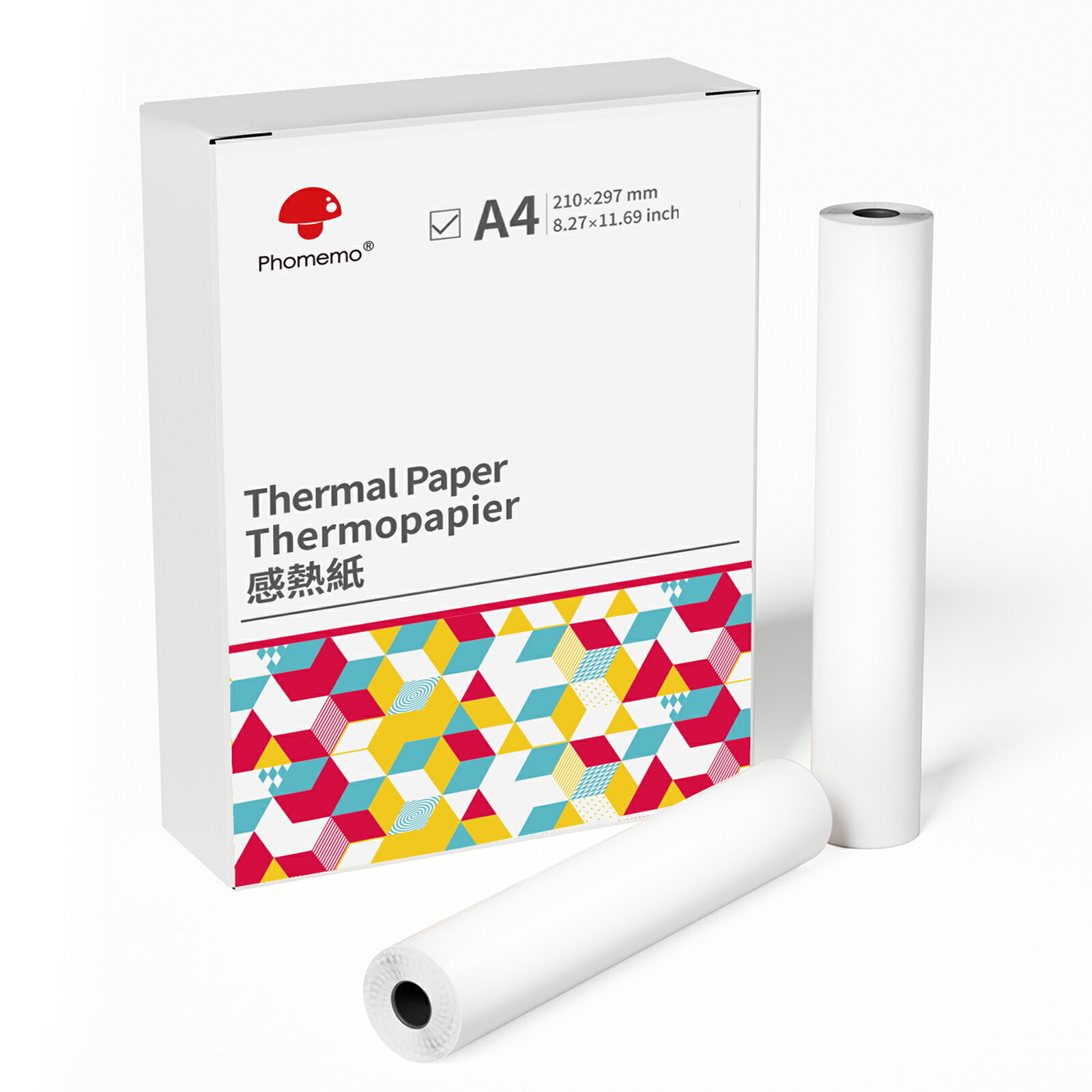 楽天市場】Phomemo 感熱紙 A4 サーマルプリンター専用紙 白色 感熱