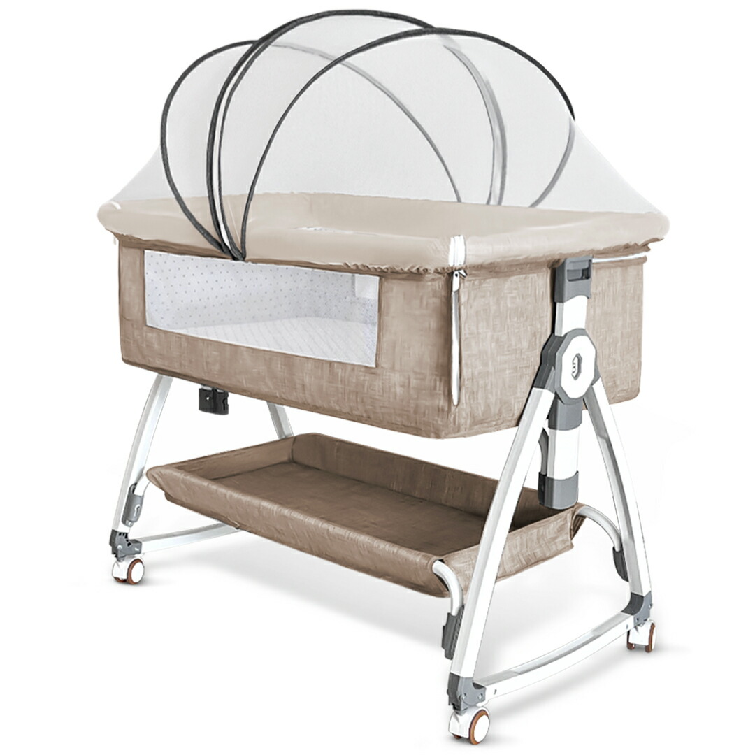 楽天市場】ベビーベッド 添い寝 乳児用ベッド 新生児ベッド 高さ6段