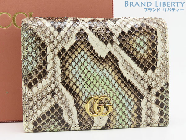 楽天市場】【レア新品同様】グッチ GUCCI GGマーモント パイソン