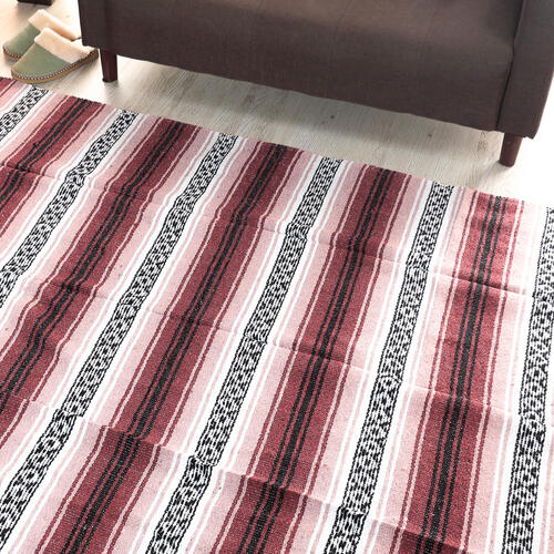 楽天市場】【送料無料】キャンプ ラグ メキシカン ラグ フリンジ付き