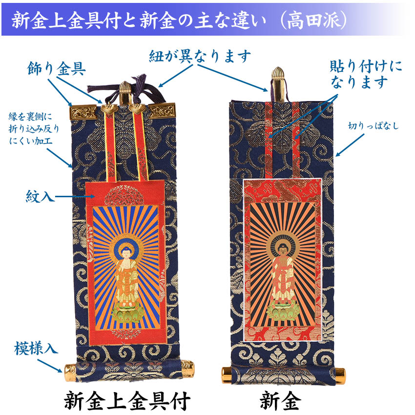 楽天市場】掛軸 3枚セット 小型 仏壇用 真宗 高田派用 70代+50代 新金