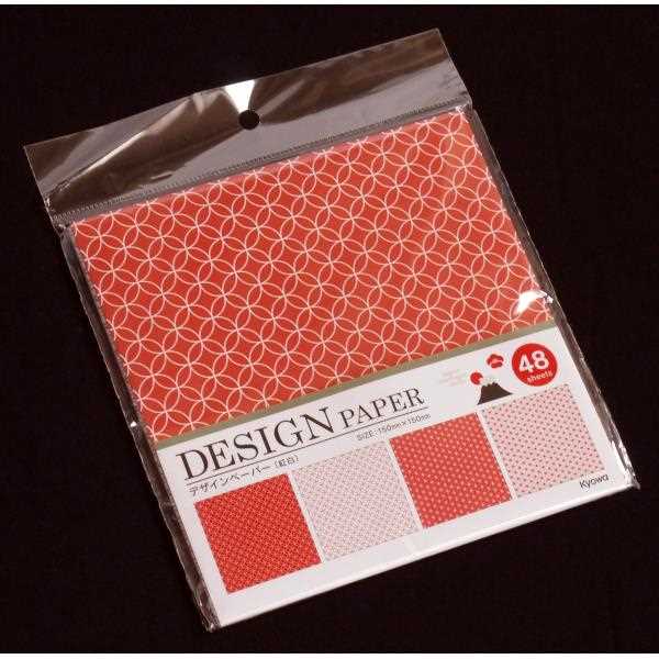 楽天市場】デザインペーパー 紅白 15×15cm 48枚入 (100円ショップ 100