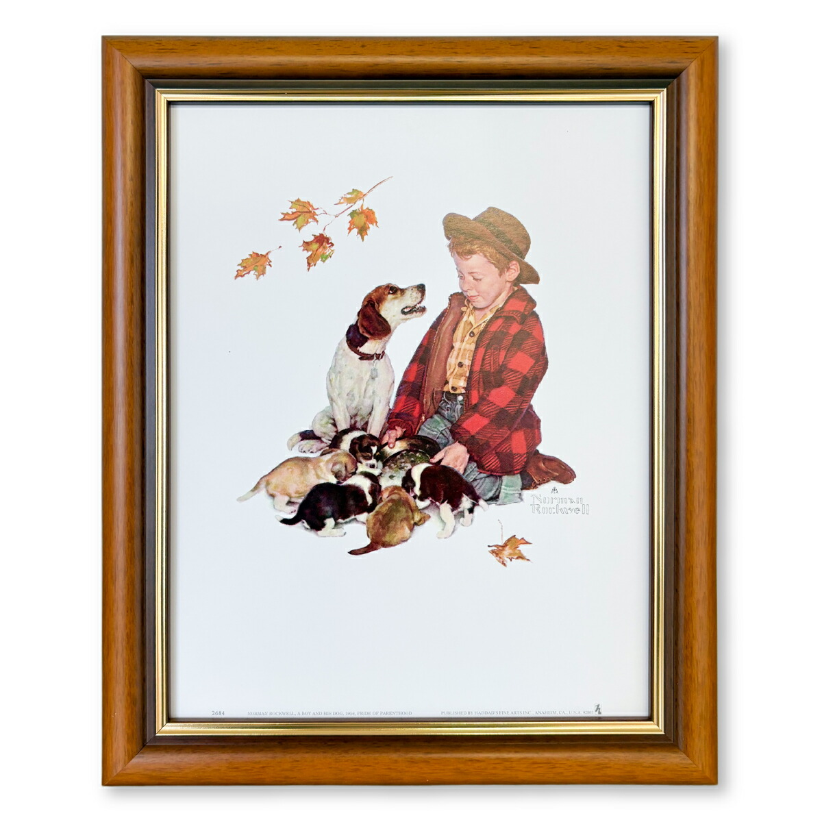 楽天市場】額入りポスター ノーマンロックウェル NR13 少年と犬 PRIDE
