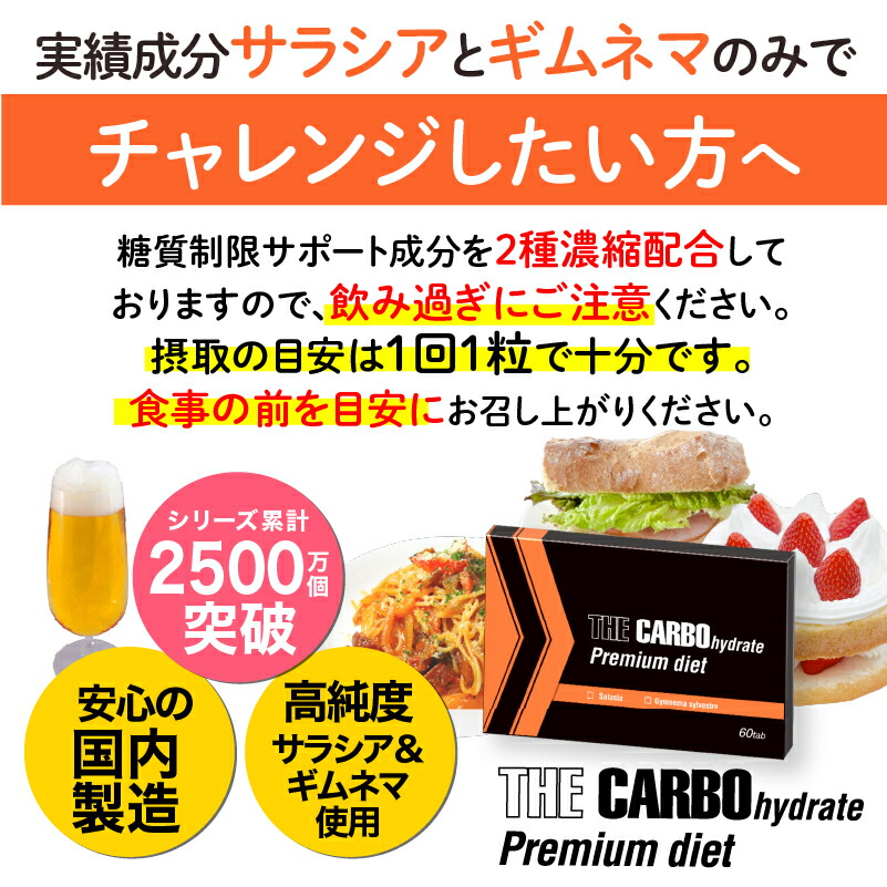 楽天市場】糖質制限サポート2大成分限界配合！！ザ糖質プレミアム