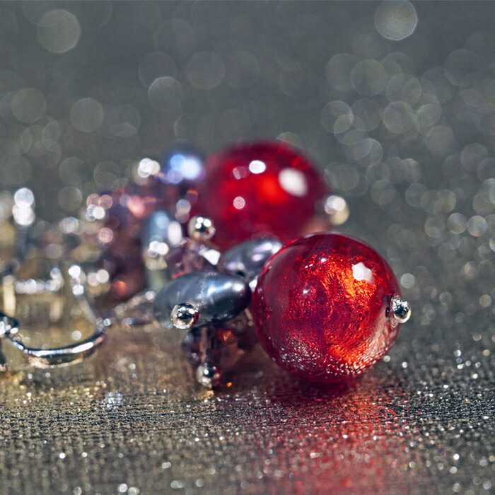 楽天市場】【イタリア製】 ベネチアングラス イヤリング パール 真珠