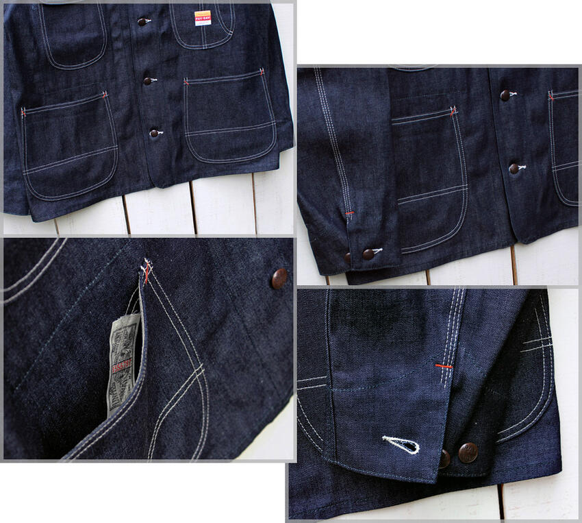 楽天市場】PAY DAY 50s Coverall / work jacket vintage Indigo Rigid