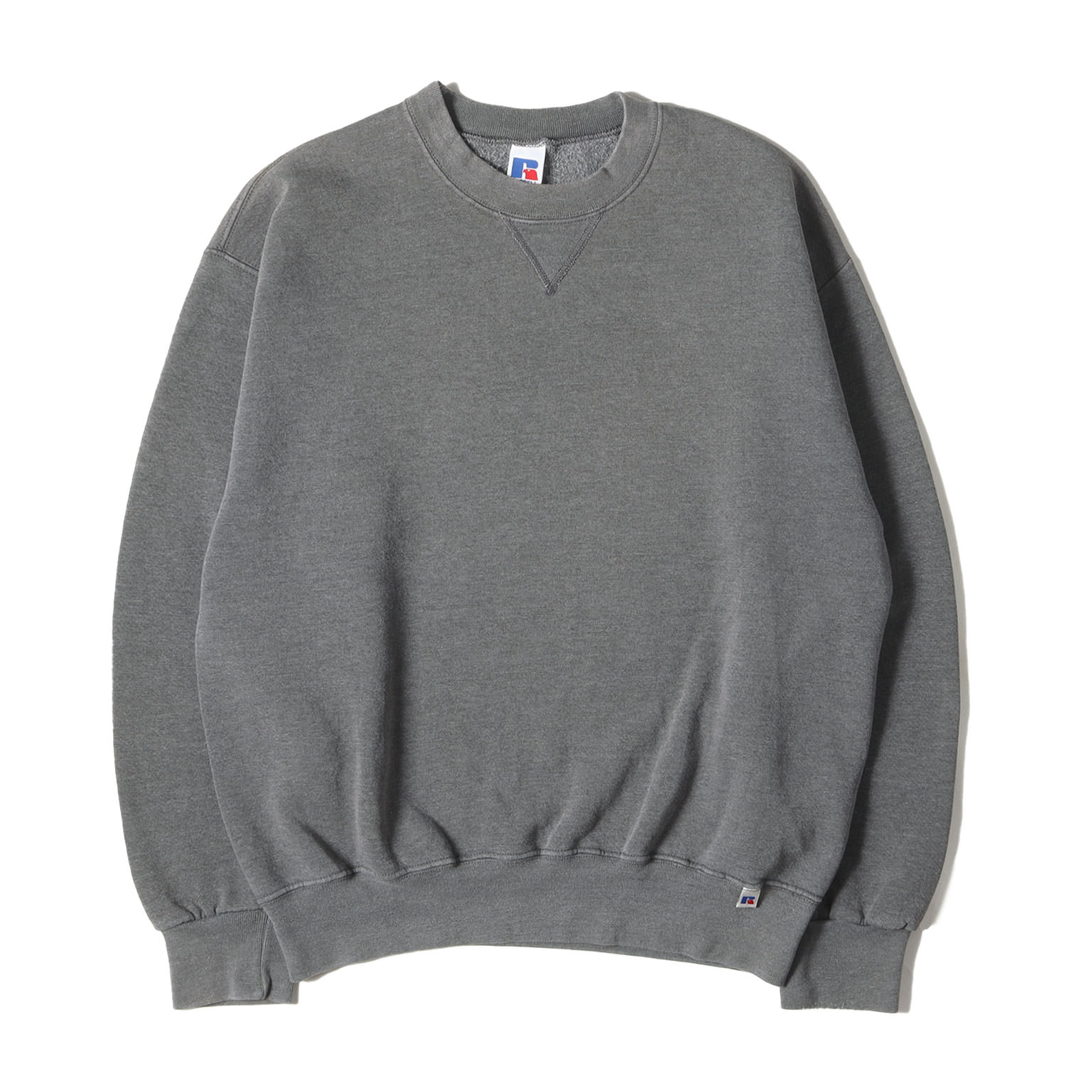 レアカラー 90s ラッセル 前V 無地 スウェット L ブリック レアカラー