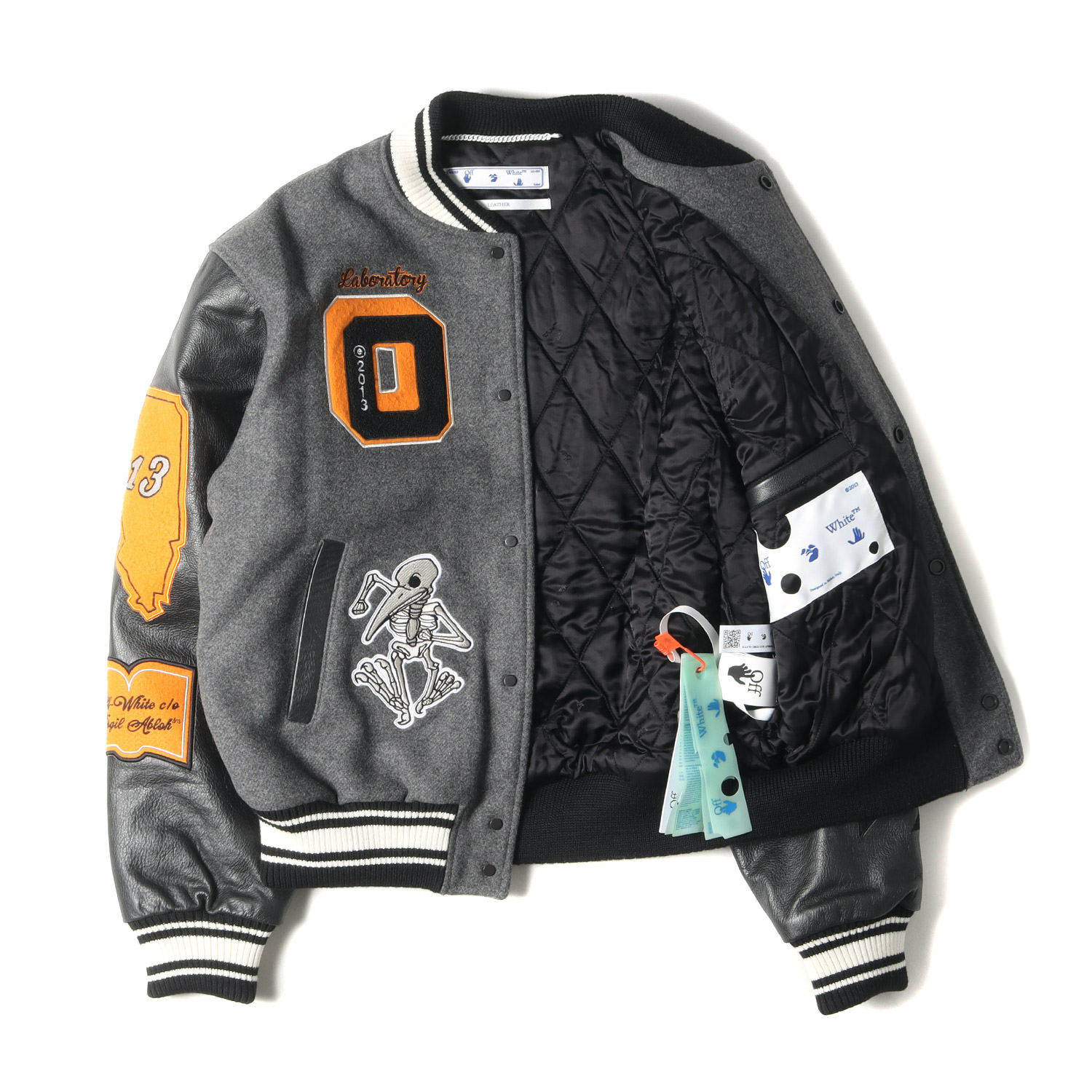 楽天市場】OFF-WHITE オフホワイト ジャケット サイズ:L 21AW 袖レザー