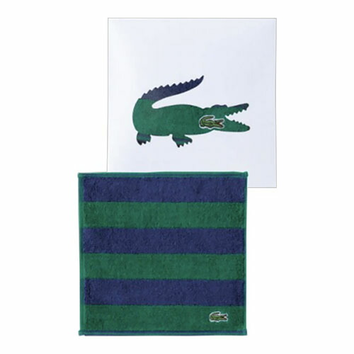 楽天市場】ラコステ Lペルマナント タオルハンカチーフ グリーン 封筒