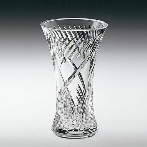 Kagan Crystal 赤色カットクリスタル花瓶 Kagan Crystal 赤色カット