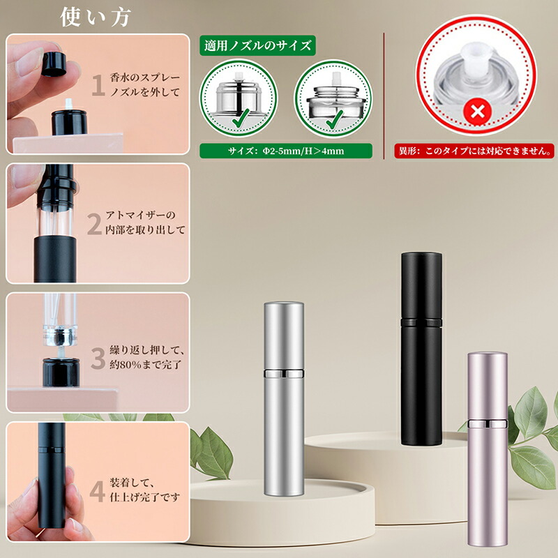 楽天市場】アトマイザー 香水 詰め替え ポータブル クイック 香水入れ