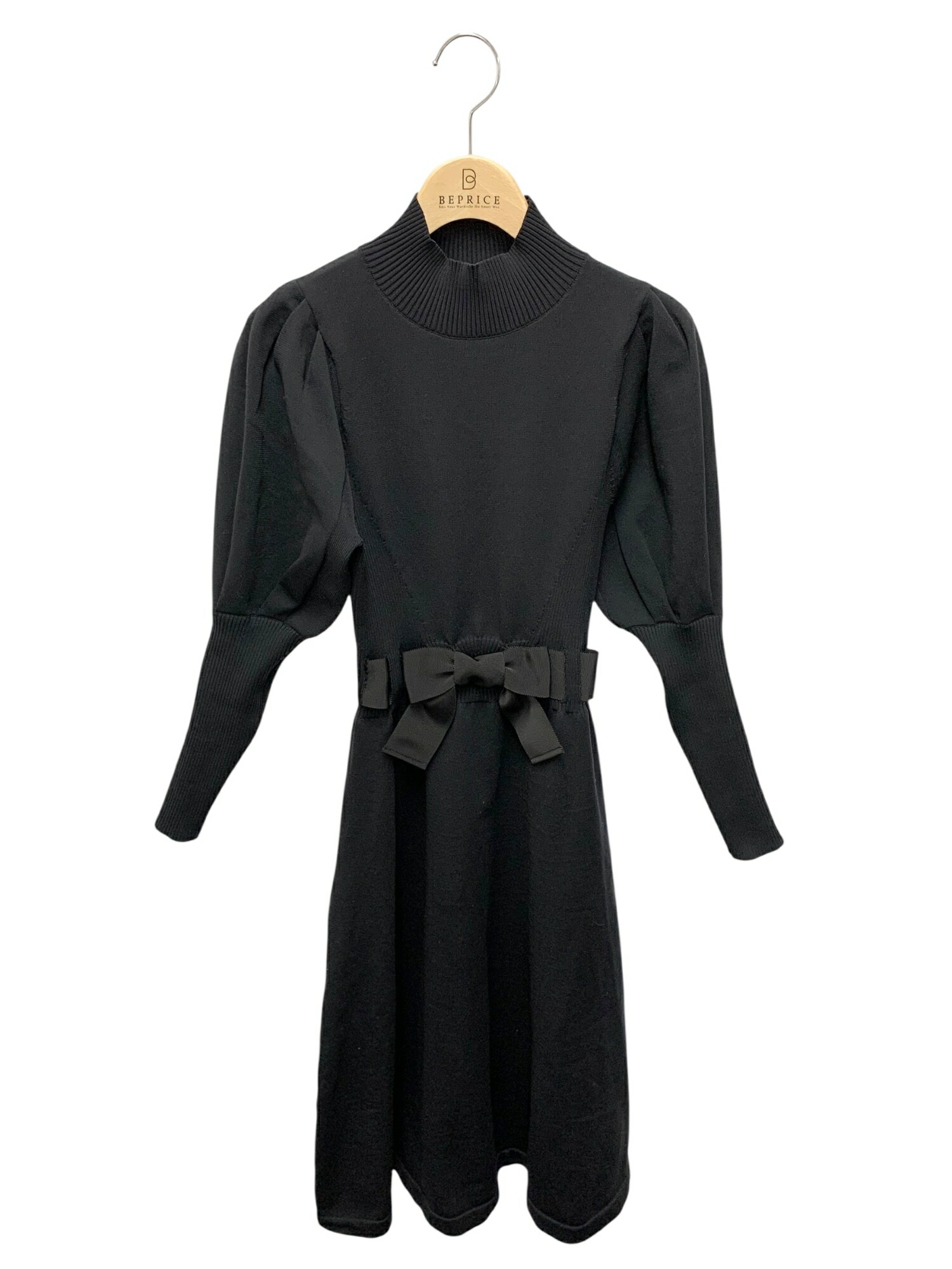 楽天市場】エムズグレイシー 218708 ワンピース 36 ブラック ニット