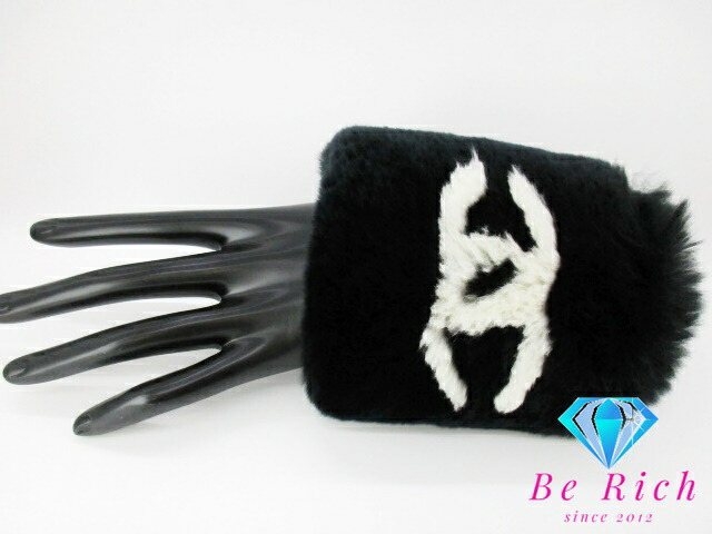 楽天市場】シャネル CHANEL ココマーク ラパン ファー リストバンド