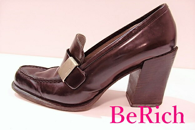 楽天市場】プラダ ローファー ダーク ブラウン レザー パンプス 靴