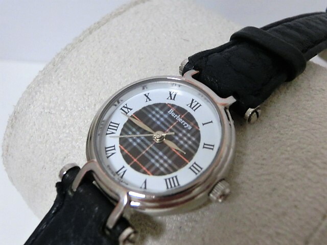 楽天市場】バーバリー 11200L チェック柄 レディース 腕時計 SS/レザー