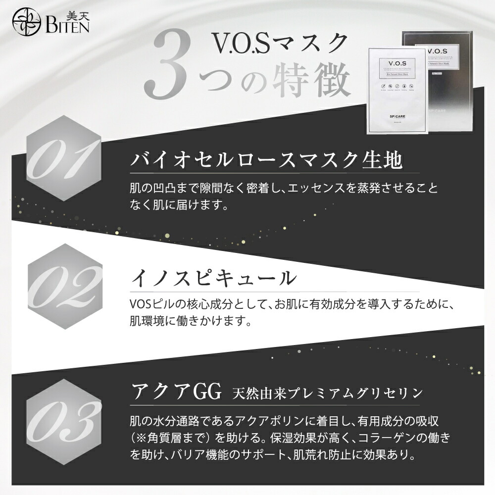 楽天市場】VOSマスク VOSパック(クリスタルセルロースマスク)10枚入