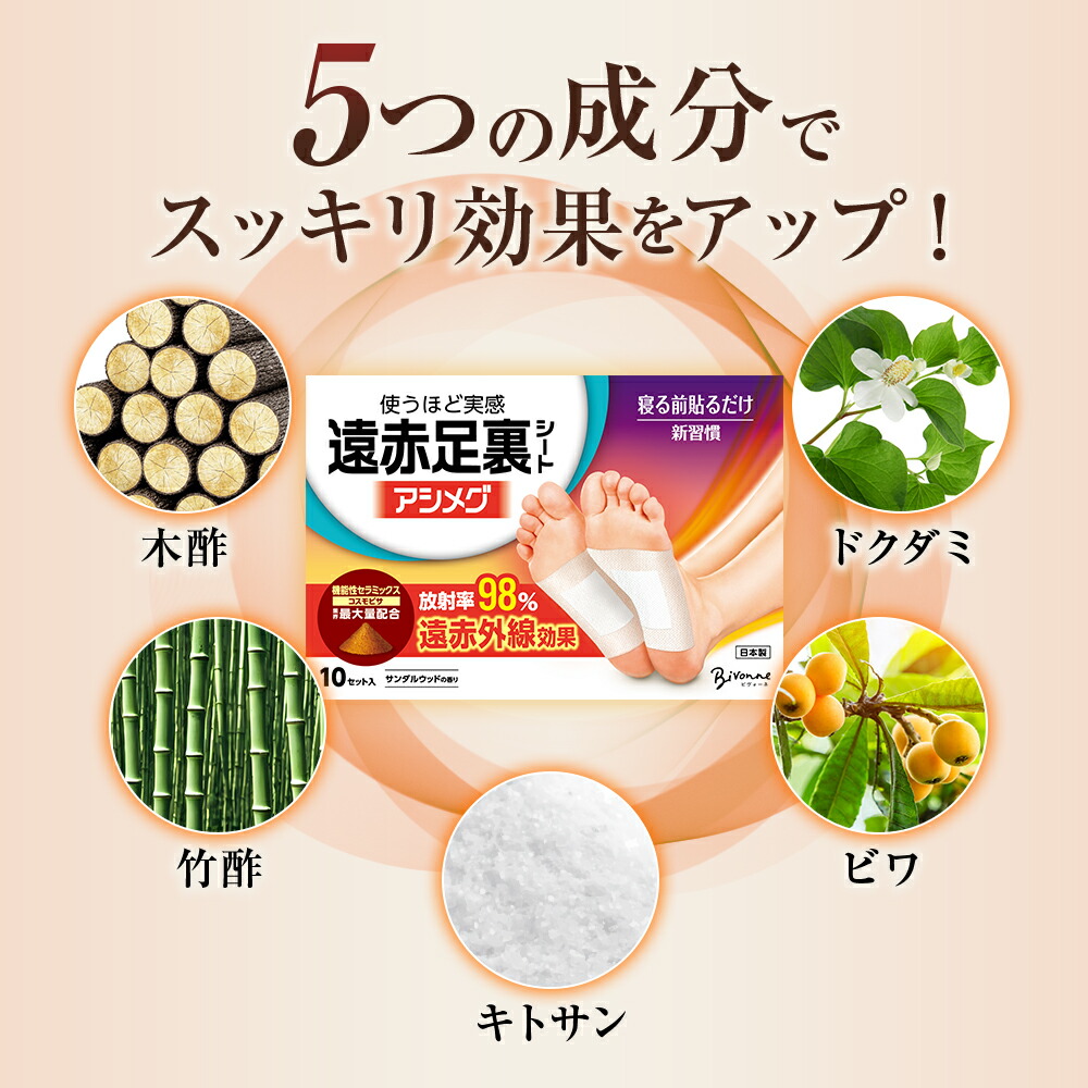 楽天市場】足裏シート 遠赤 2箱 1箱あたり10セット(20枚)入り アシメグ