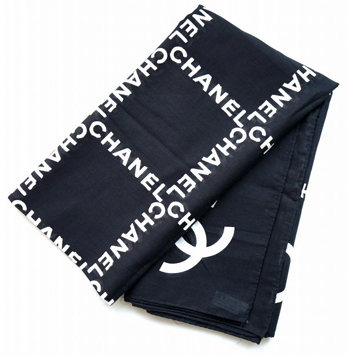 楽天市場】CHANEL シャネル ストール 大判コットンストール スカーフ