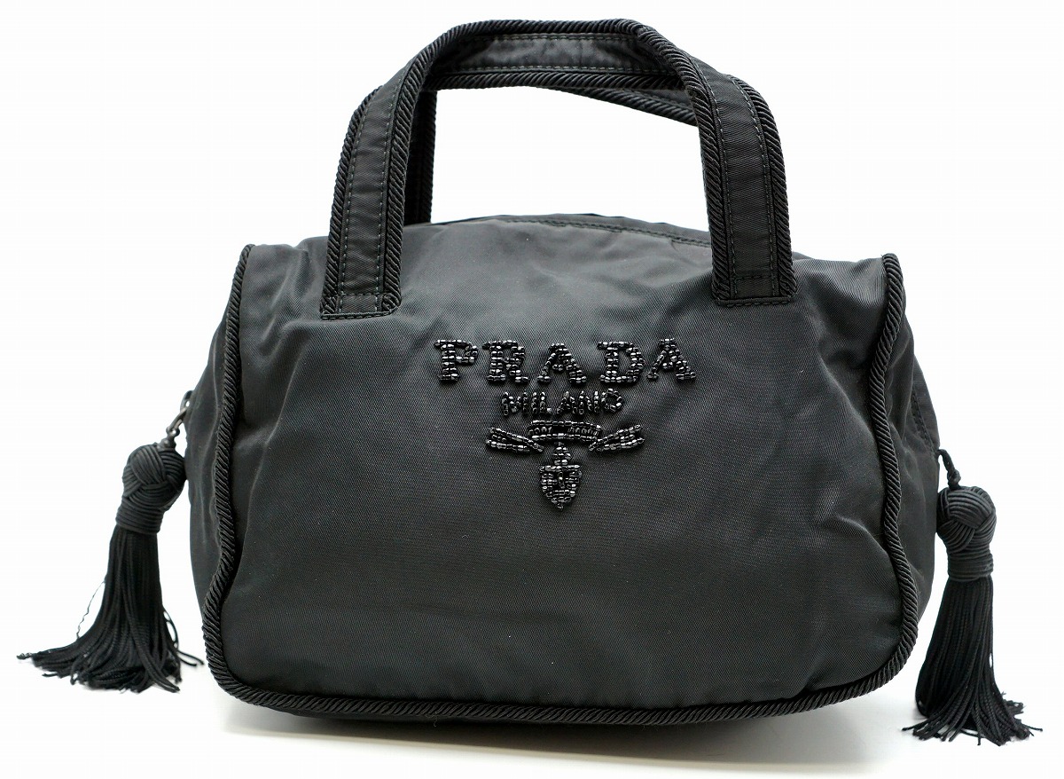 楽天市場】【バッグ】PRADA プラダ ビーズ ビジュー ミニハンドバッグ