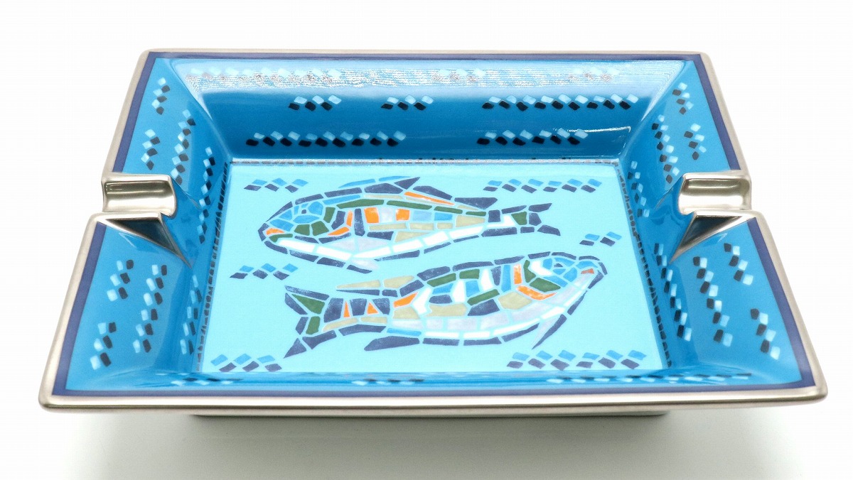 楽天市場】【未使用品】HERMES エルメス アッシュトレイ 灰皿 魚 磁器