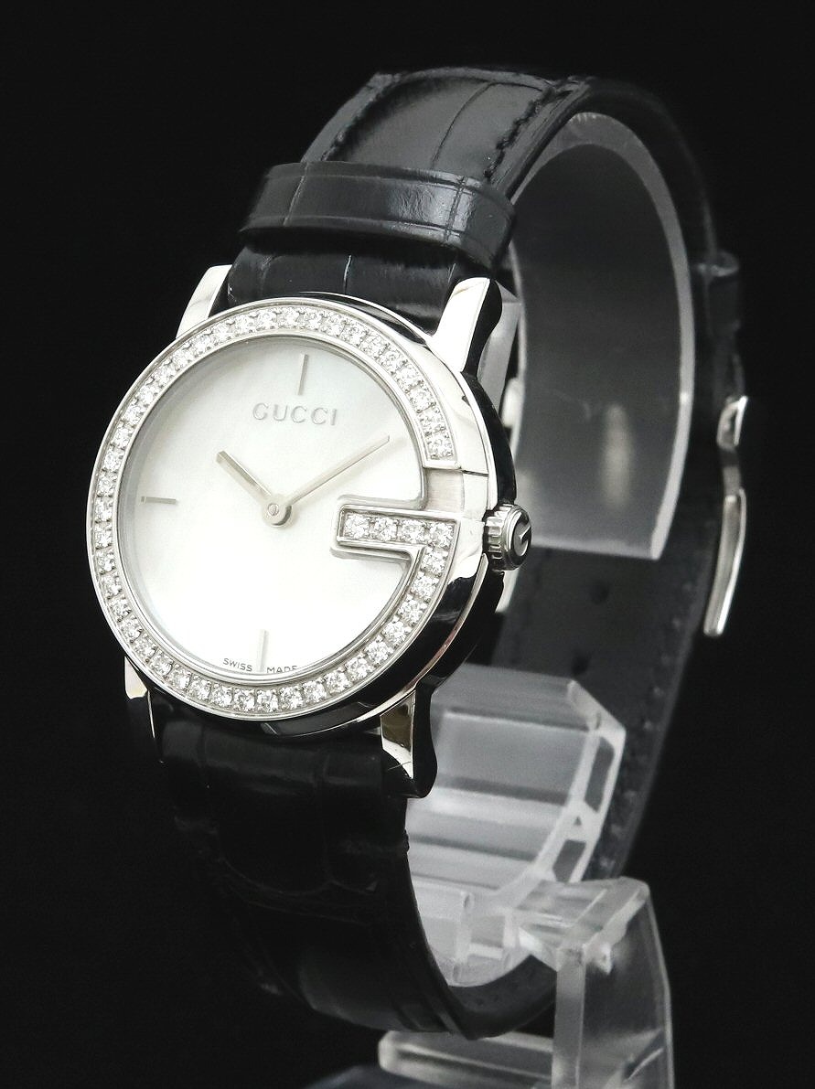 楽天市場】【ウォッチ】GUCCI グッチ Gモチーフ ダイヤベゼル ホワイト