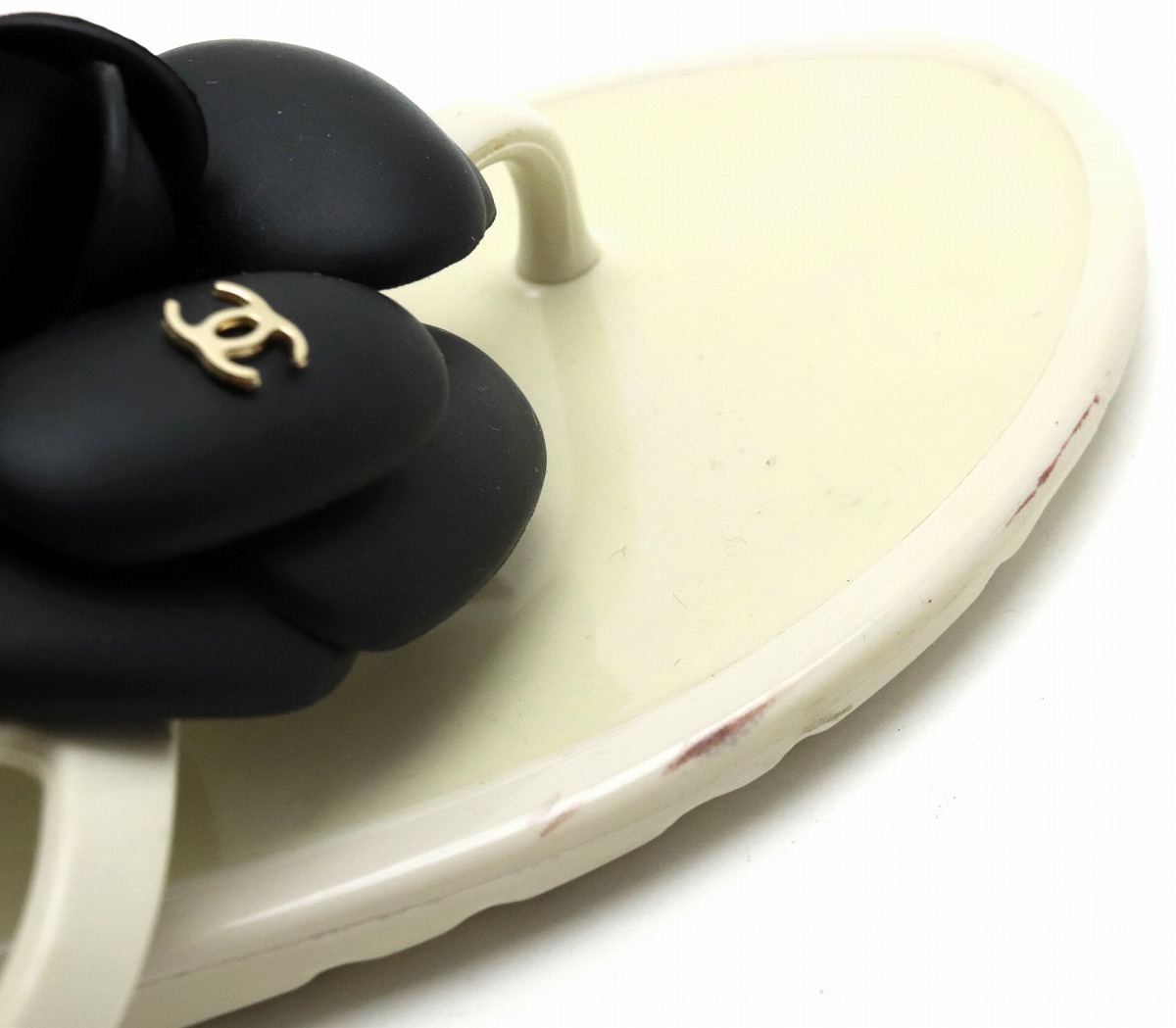 楽天市場】【靴】CHANEL シャネル カメリア ラバーサンダル トング