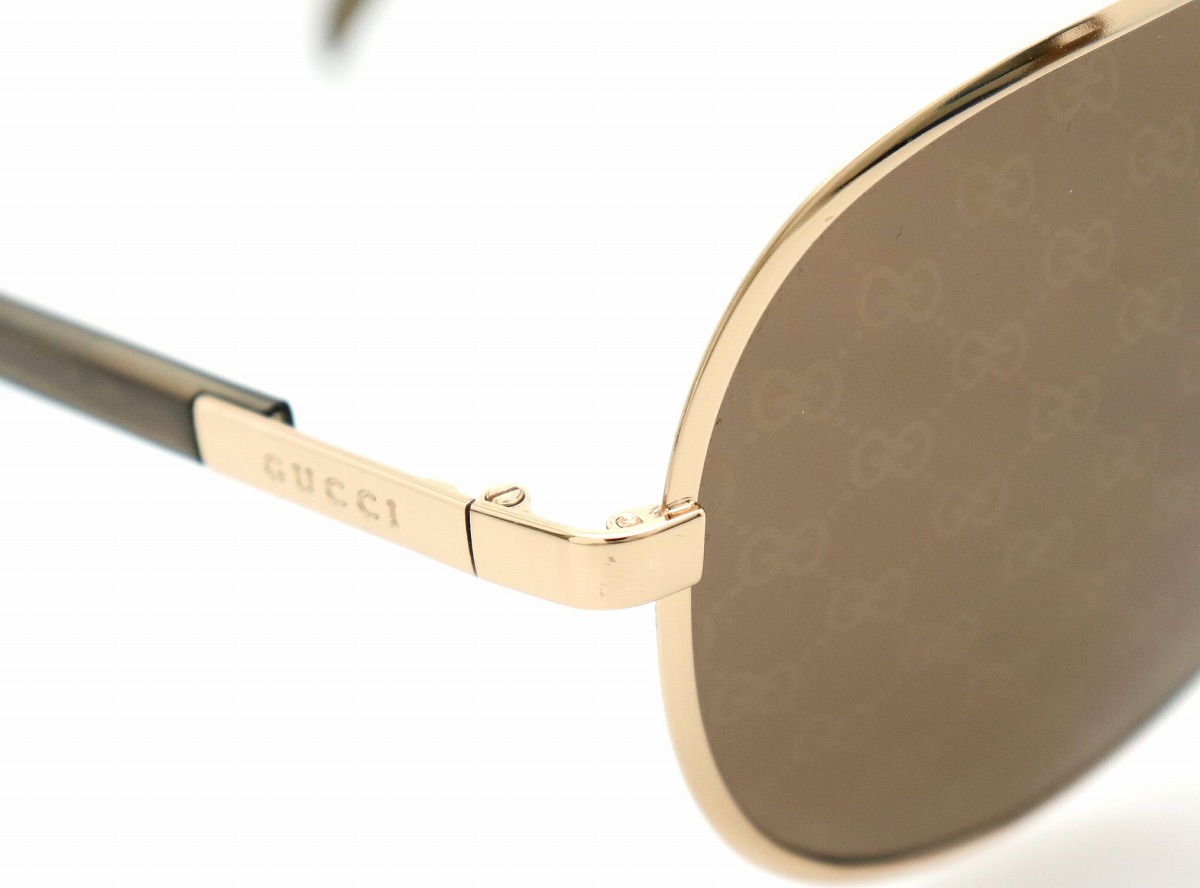 楽天市場】GUCCI グッチ GGロゴ サングラス ブラウンスモーク カーキ