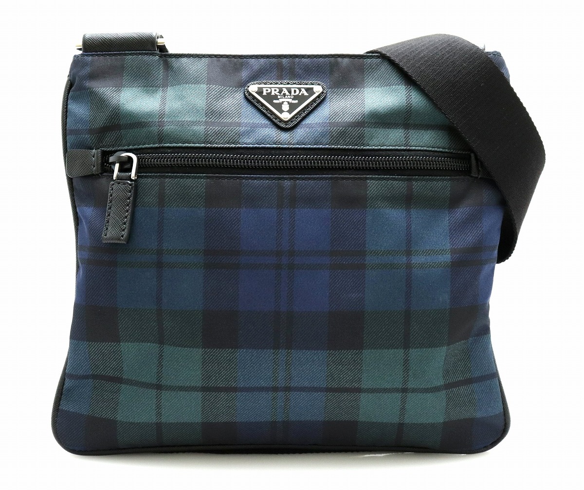 楽天市場】【バッグ】PRADA プラダ タータンチェック ショルダーバッグ