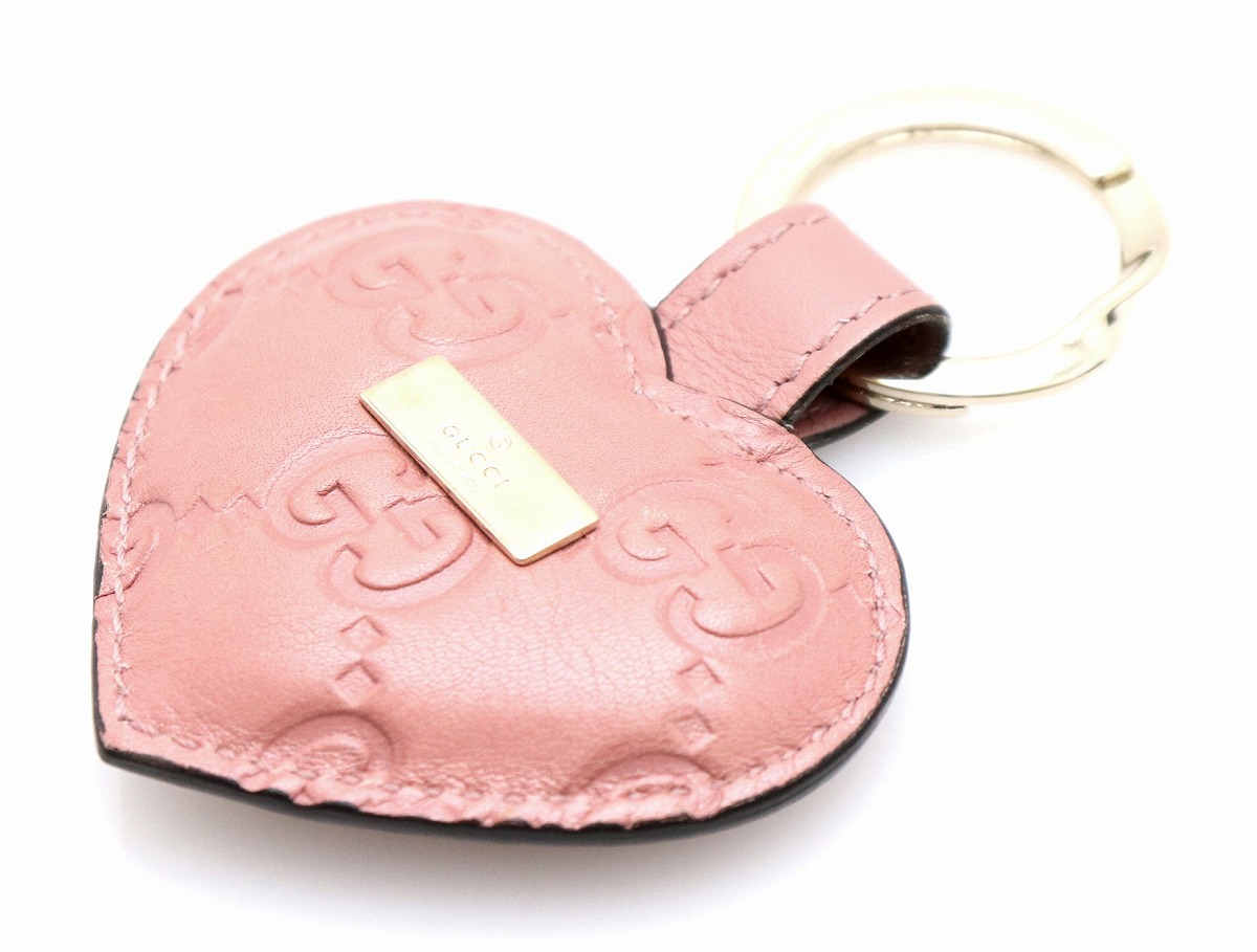 楽天市場】GUCCI グッチ グッチシマ ハート チャーム レザー