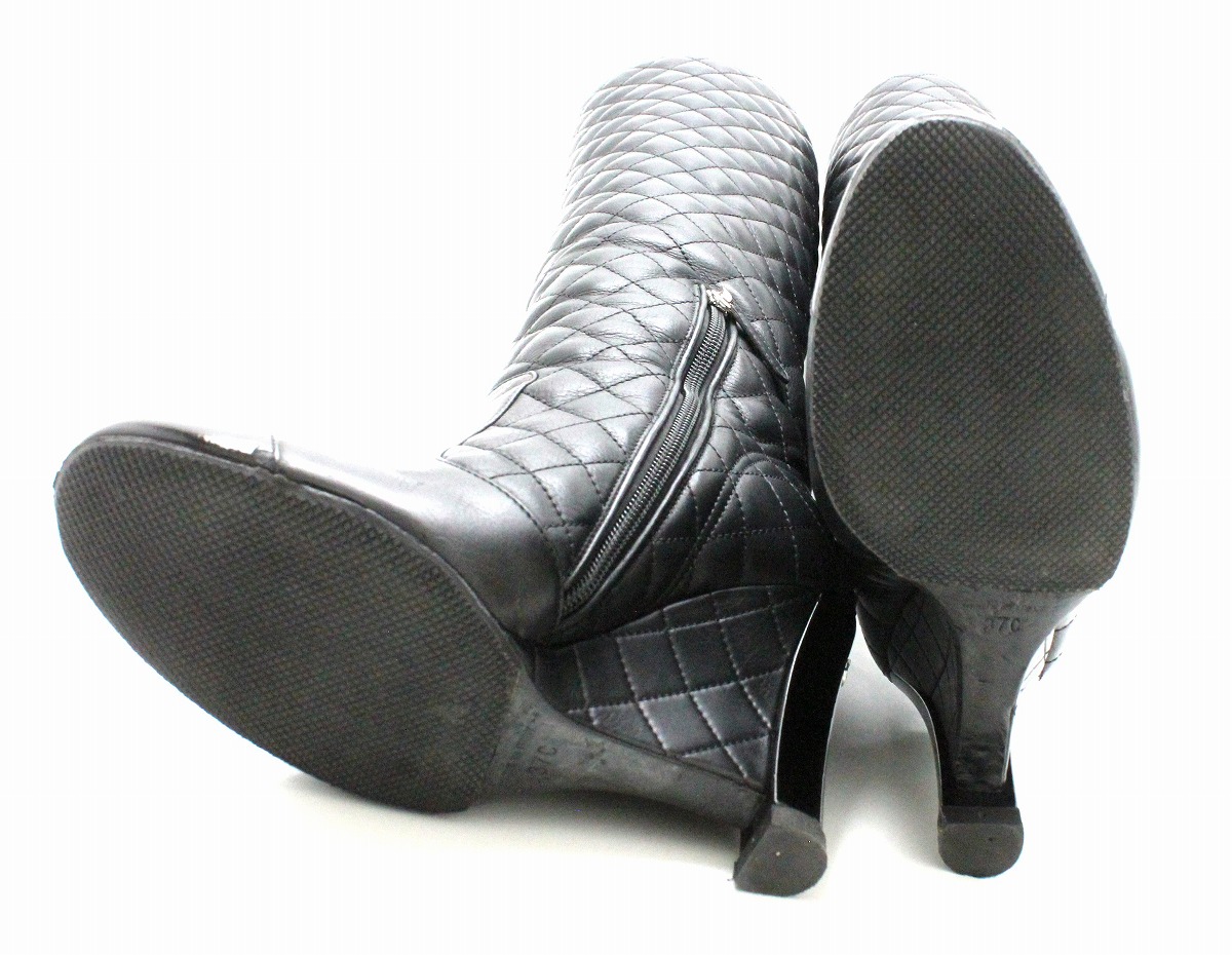 楽天市場】【アパレル】CHANEL シャネル ロングブーツ キルティング