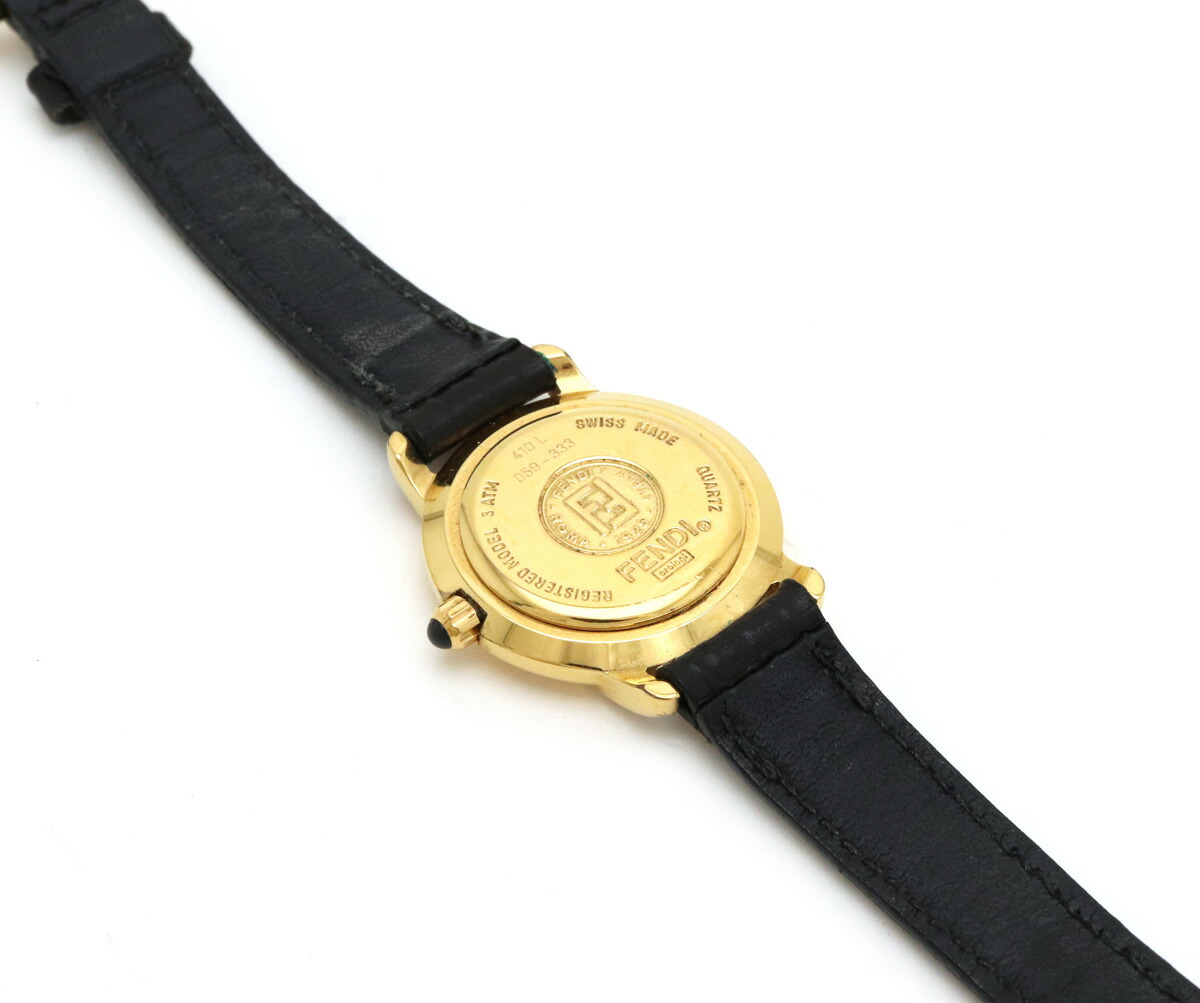 楽天市場】【ウォッチ】FENDI フェンディ ブラック文字盤 GP 革ベルト