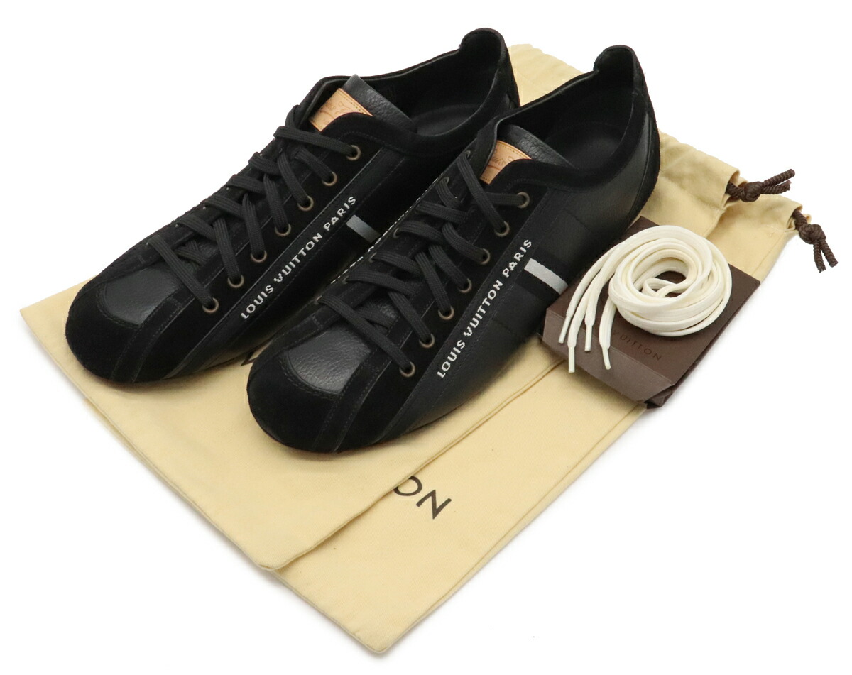 LOUIS VUITTON スエード フラットシューズ ブラック 34 1/2 【公式通販】