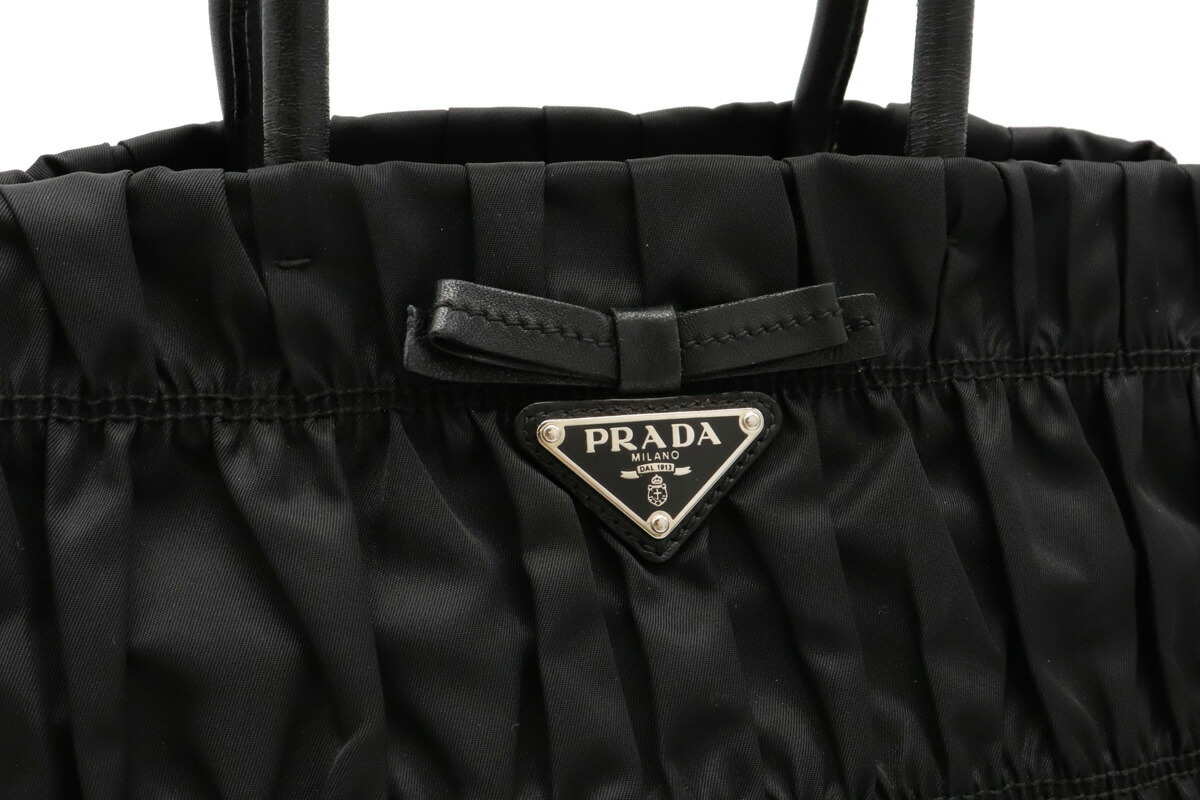 楽天市場】【バッグ】PRADA プラダ ギャザー ハンドバッグ トート