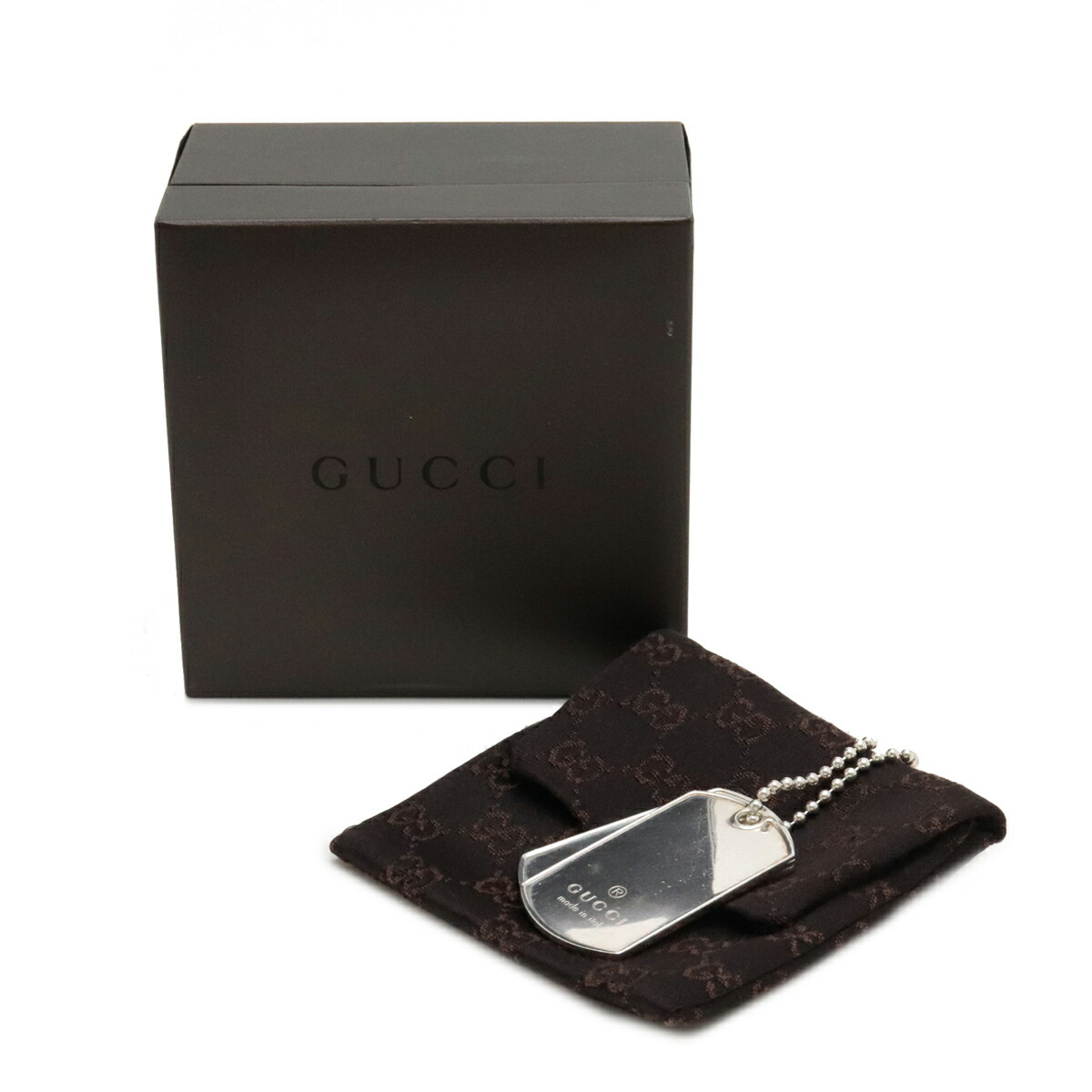 楽天市場】【ジュエリー】GUCCI グッチ ドッグタグ ロゴ プレート