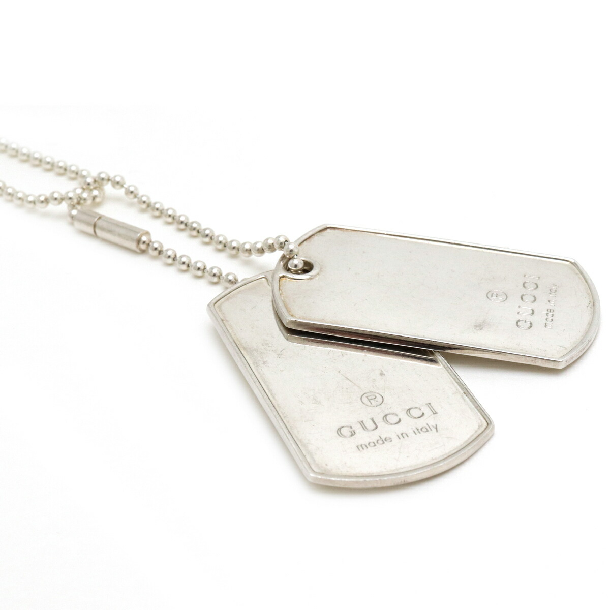 楽天市場】【ジュエリー】GUCCI グッチ ドッグタグ ロゴ プレート