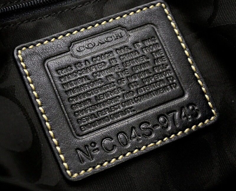 楽天市場】【バッグ】COACH コーチ レザー ハンドバッグ 黒 ブラック