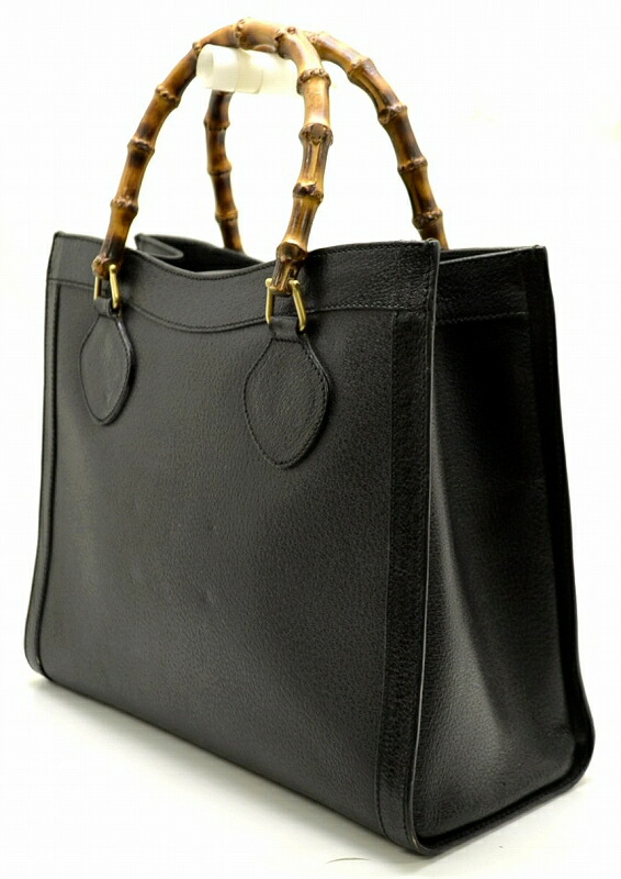 楽天市場】【バッグ】GUCCI グッチ バンブー レザー ハンドバッグ 黒