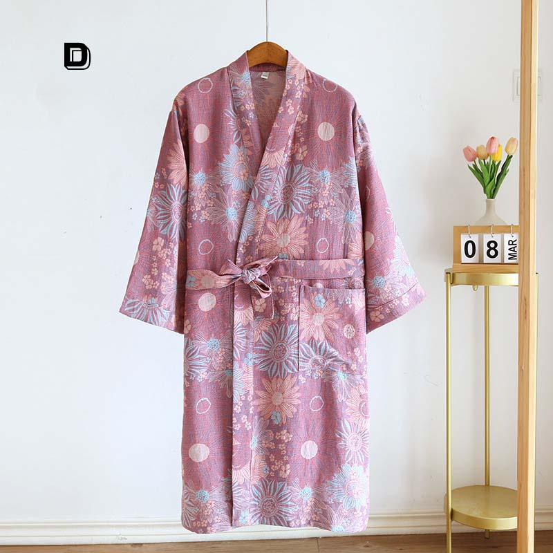 楽天市場】パジャマ 寝巻き ガーゼ 浴衣 ガウン ルームウェア