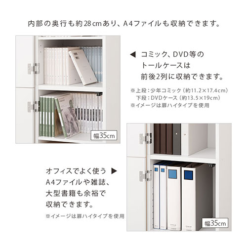 楽天市場】本棚 扉付き 日本製 約 高さ96 奥行32 幅 20cm 21cm 絵本棚