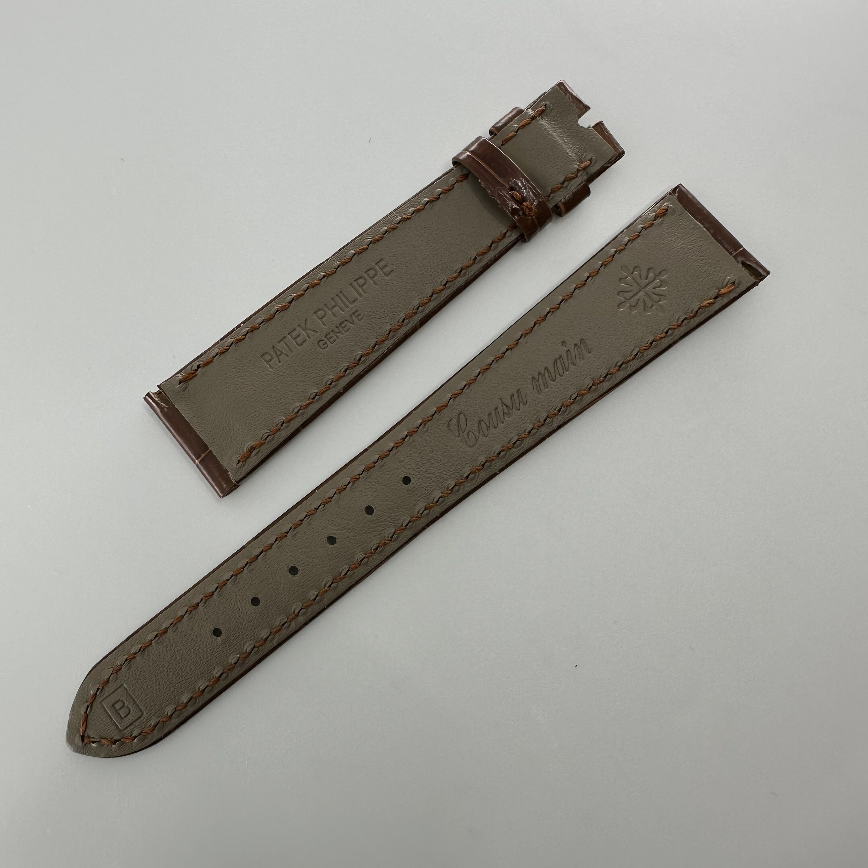 楽天市場】パテックフィリップ純正革ベルト18-14mmエナメルブラウン