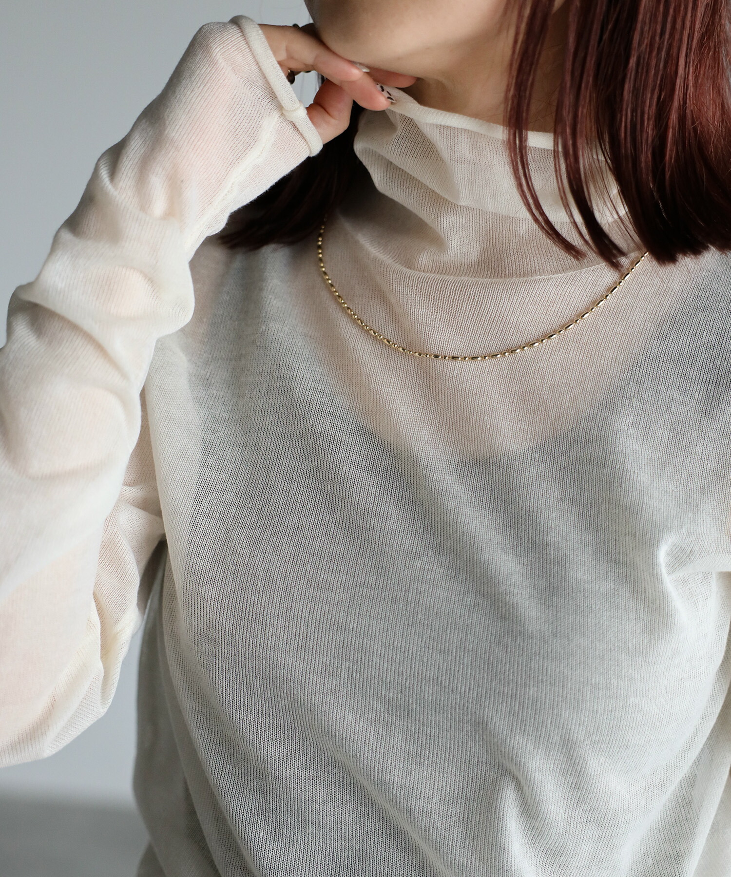 楽天市場】ラメ シアー トップス タートルネック ニット レディース