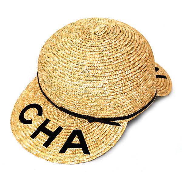 楽天市場】送料無料 本物 極美品 CHANEL シャネル ストローキャップ