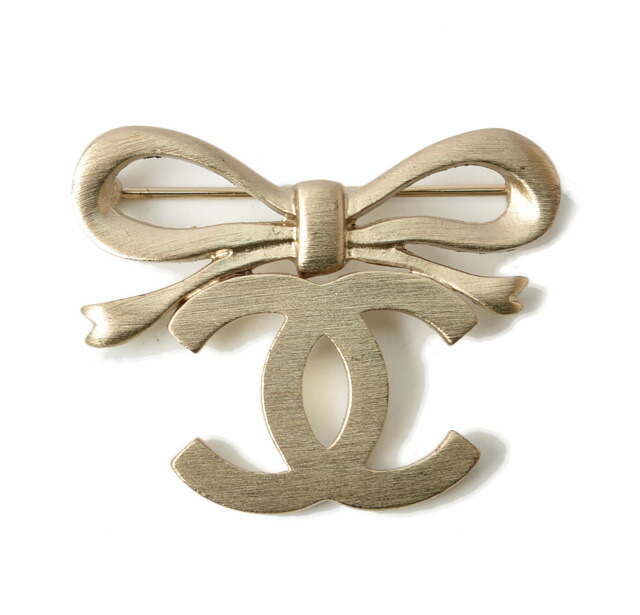 楽天市場】シャネル ブローチ CHANEL ピンブローチ リボンモチーフ