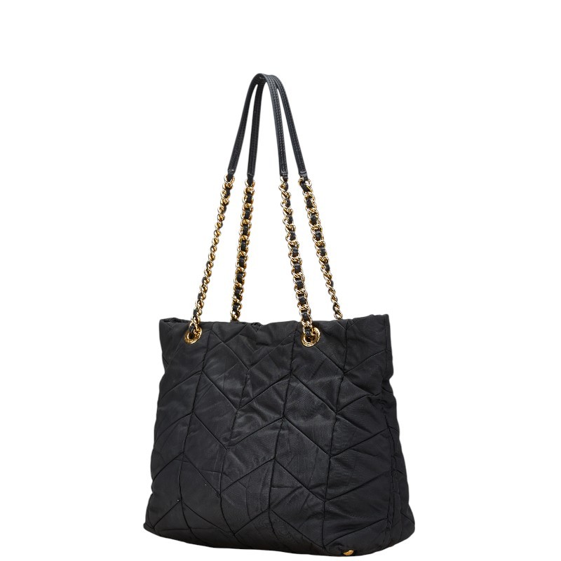 楽天市場】中古 プラダ 三角ロゴプレート キルティング チェーン