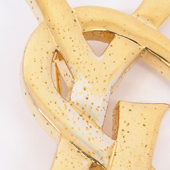 楽天市場】【返品OK】 イヴ サンローラン YSLロゴ ゴールドカラー 回転