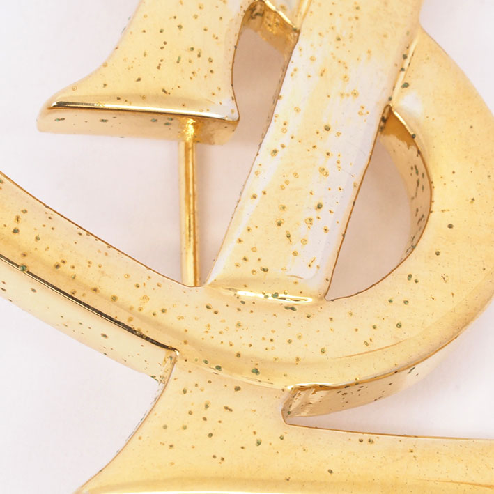 楽天市場】【返品OK】 イヴ サンローラン YSLロゴ ゴールドカラー 回転