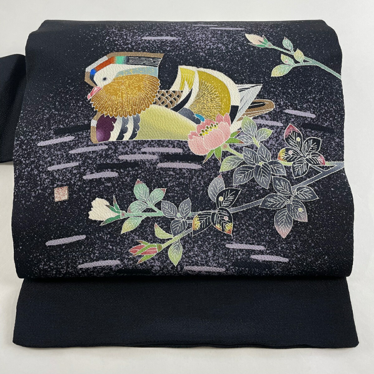 楽天市場】名古屋帯 逸品 人間国宝 羽田登喜男 落款あり 鴛鴦 枝花