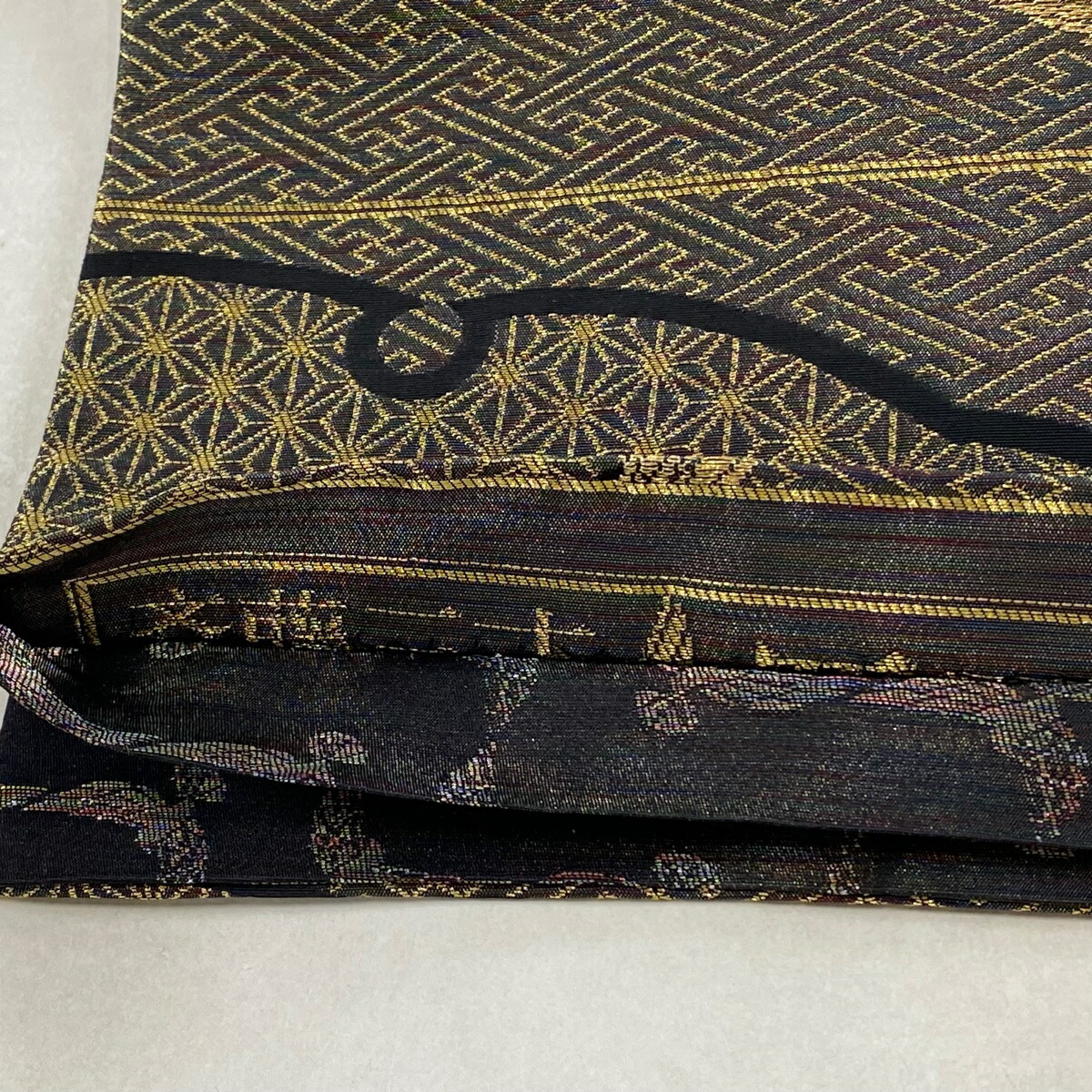 楽天市場】袋帯 美品 逸品 斉藤三才 落款あり 雪輪 三才鳥 金糸 ラメ糸