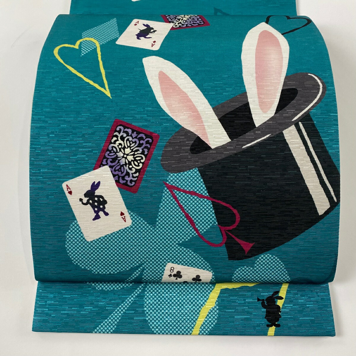 楽天市場】袋名古屋帯 美品 逸品 不思議の国のアリス 青緑 正絹 【中古